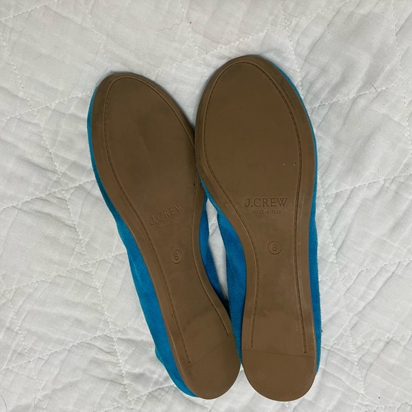 J.CREW Blue Suede Ballet Flats size 8 - Picture 2 of 3